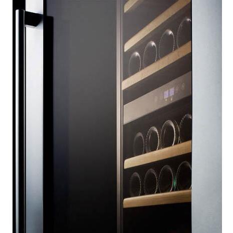 Summit 59 Bottle Built-In Single Zone Wine Cellar - Stainless Steel - Door Detail thumbnail