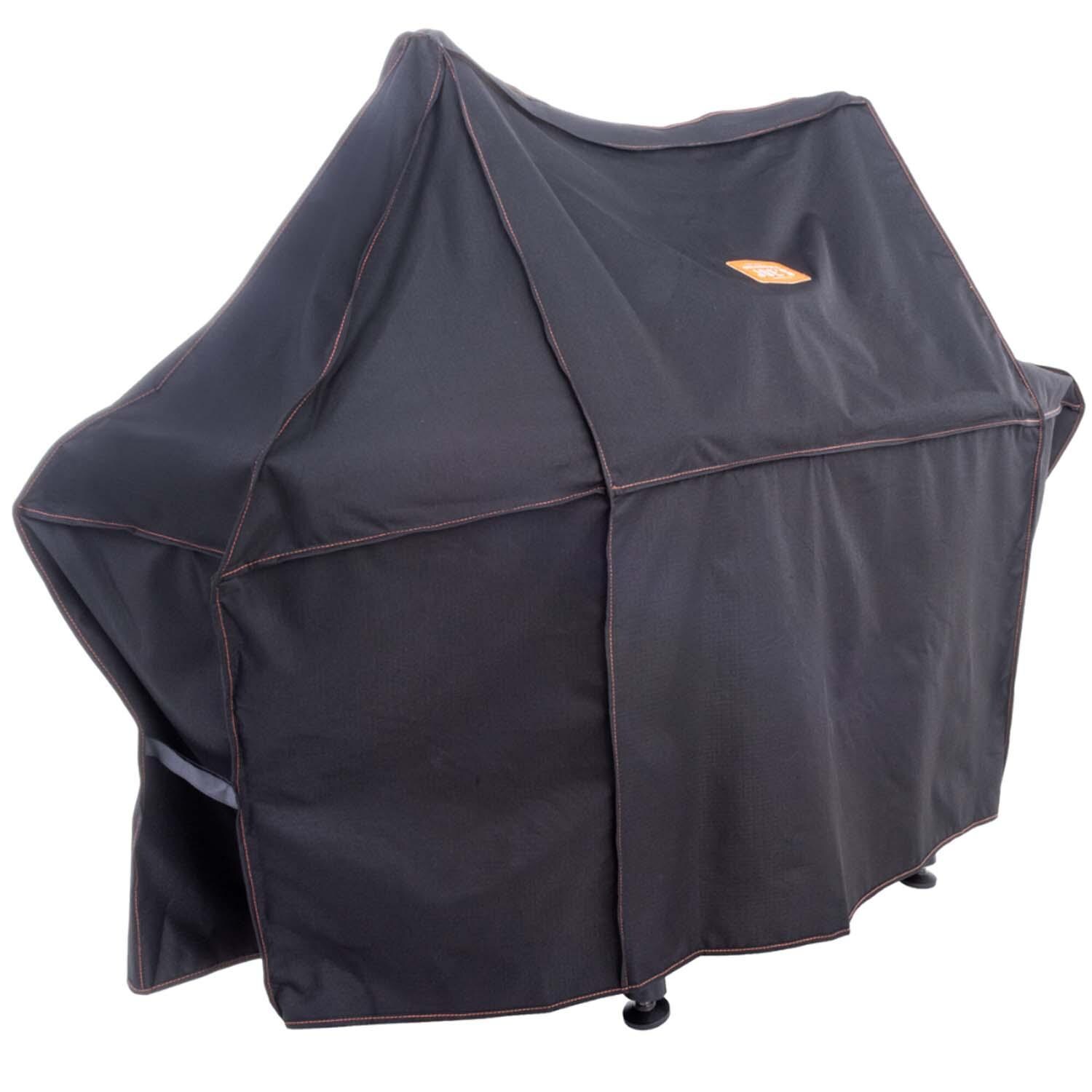 Oklahoma Joe's 6445267P04 Firecraft Series Barrel Cover - Right Angle - White Background thumbnail