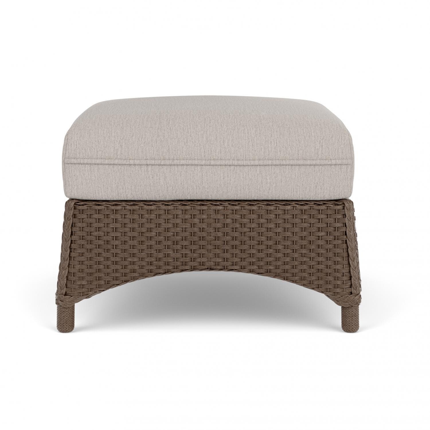 Mandalay Lloyd Loom Ottoman in Bark/Remy Cloud by Lloyd Flanders