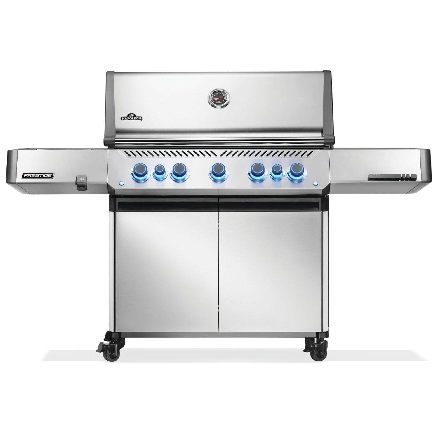 Napoleon P665VRSIBNSS Prestige 665 Propane Gas Grill w/ Infrared Side & Rear Burner - Stainless Steel - Display - White Background thumbnail
