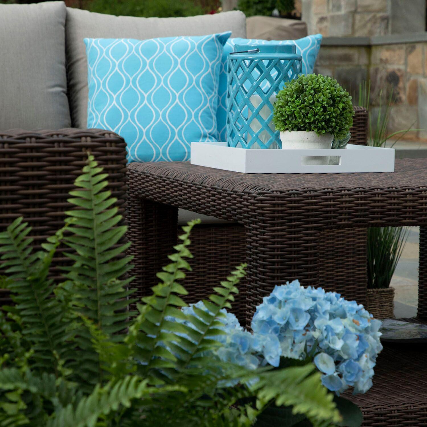 Alder 5 Piece Wicker Sectional Set by Canopy Home and Garden - Coffee Table View thumbnail