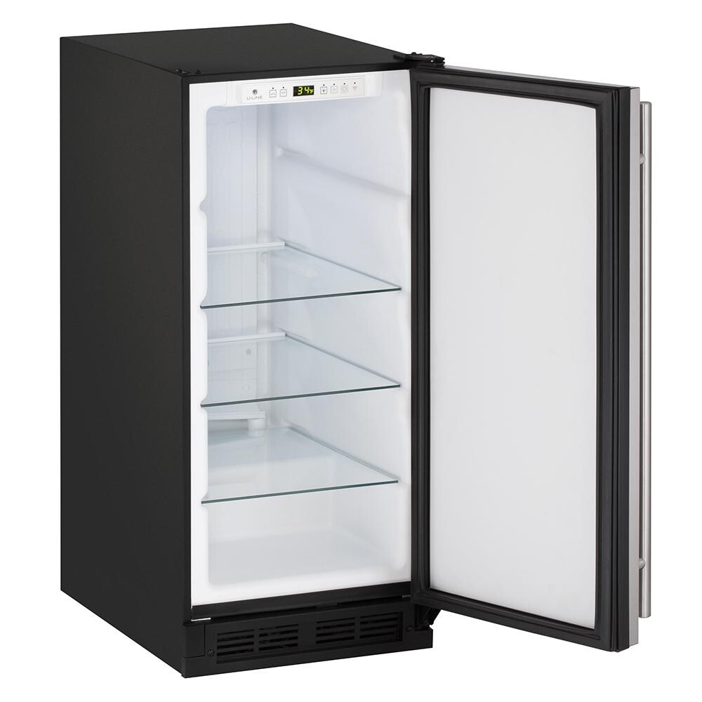 U-Line 15-Inch 2.9 Cu. Ft. Built-In Compact Refrigerator - Open View thumbnail