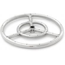 Lakeview Outdoor Designs 12-Inch Three-Spoke Round Natural Gas Double-Ring Burner - Stainless Steel image