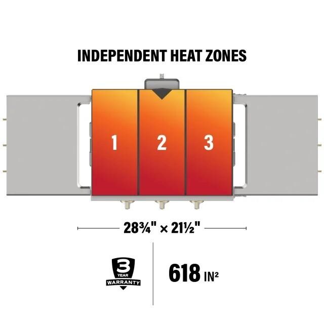 Blackstone 6009 Select 28-Inch Griddle W/ Cabinet - Heat Zones - Detail thumbnail