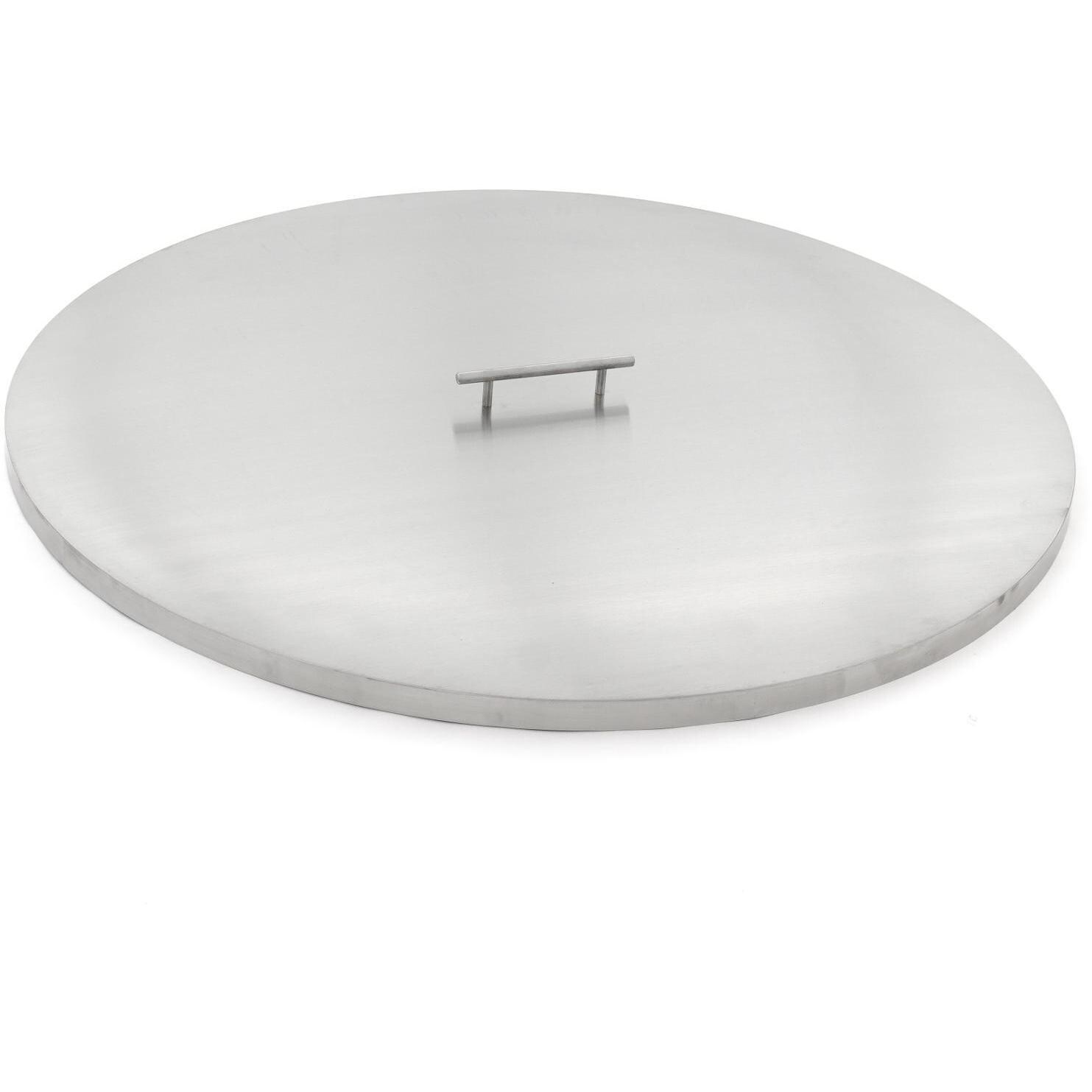 BBQGuys Signature Series 34-Inch Round Pan Cover - Stainless Steel thumbnail