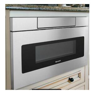 Sharp 24 Inch Microwave Drawer - Cabinet Angle View thumbnail