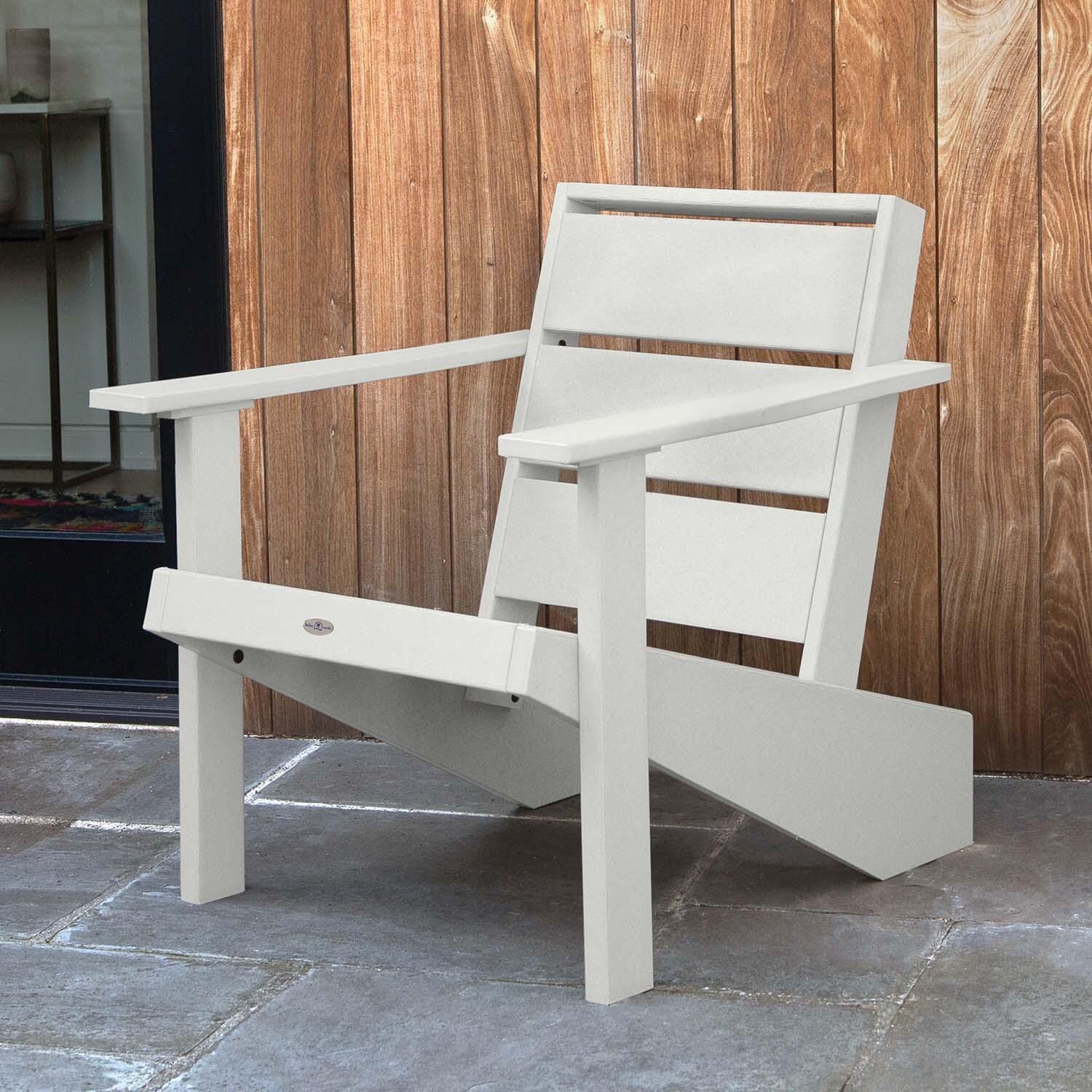 Hazel Cove Recycled Plastic Adirondack Chair in Coconut White by Lakeview Outdoor Designs - Lifestyle thumbnail