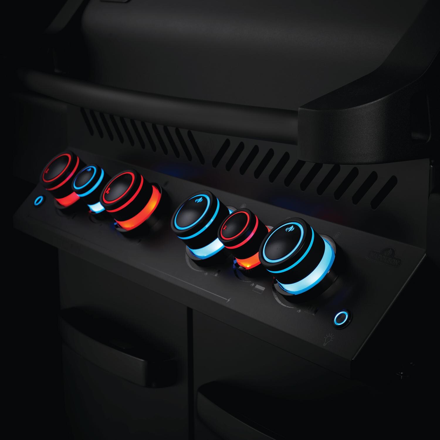 Napoleon P500RSIBPMK-3-PHM Phantom Prestige 500 Propane Gas Grill with Infrared Rear Burner and Infrared Side Burner and Rotisserie Kit - SafetyGlow Night Light Illuminated Controls thumbnail