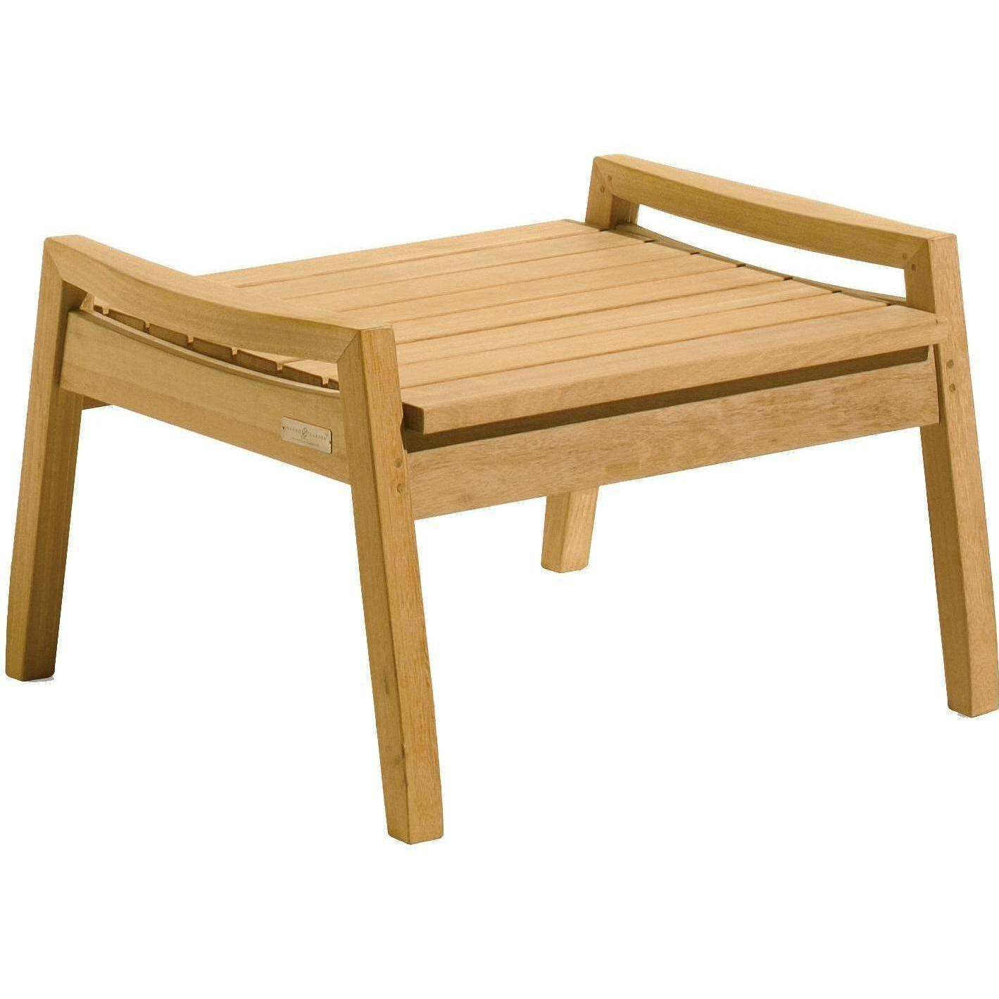 Siena Natural Shorea Patio Ottoman  thumbnail