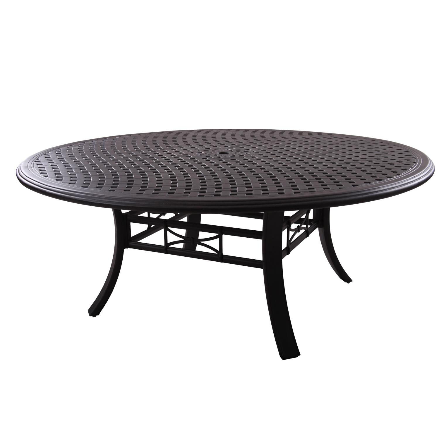 Darlee 201610-9PC-99LD Mountain View Cast Aluminum 71 Inch Round Dining Table thumbnail