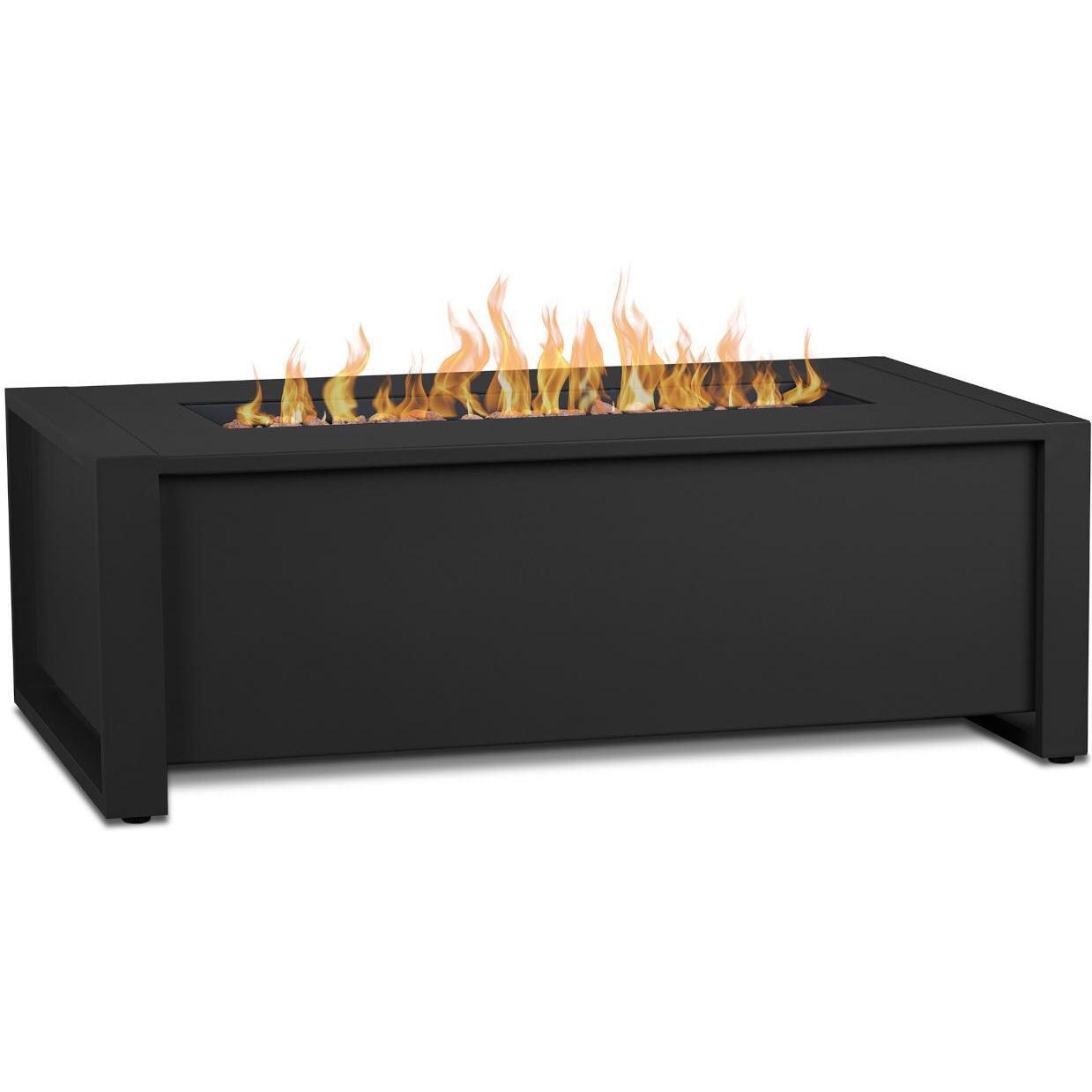 Lakeview Outdoor Designs SC-6330LP-BLK Lafitte 42-Inch Rectangle Propane Gas Fire Table - Flames thumbnail