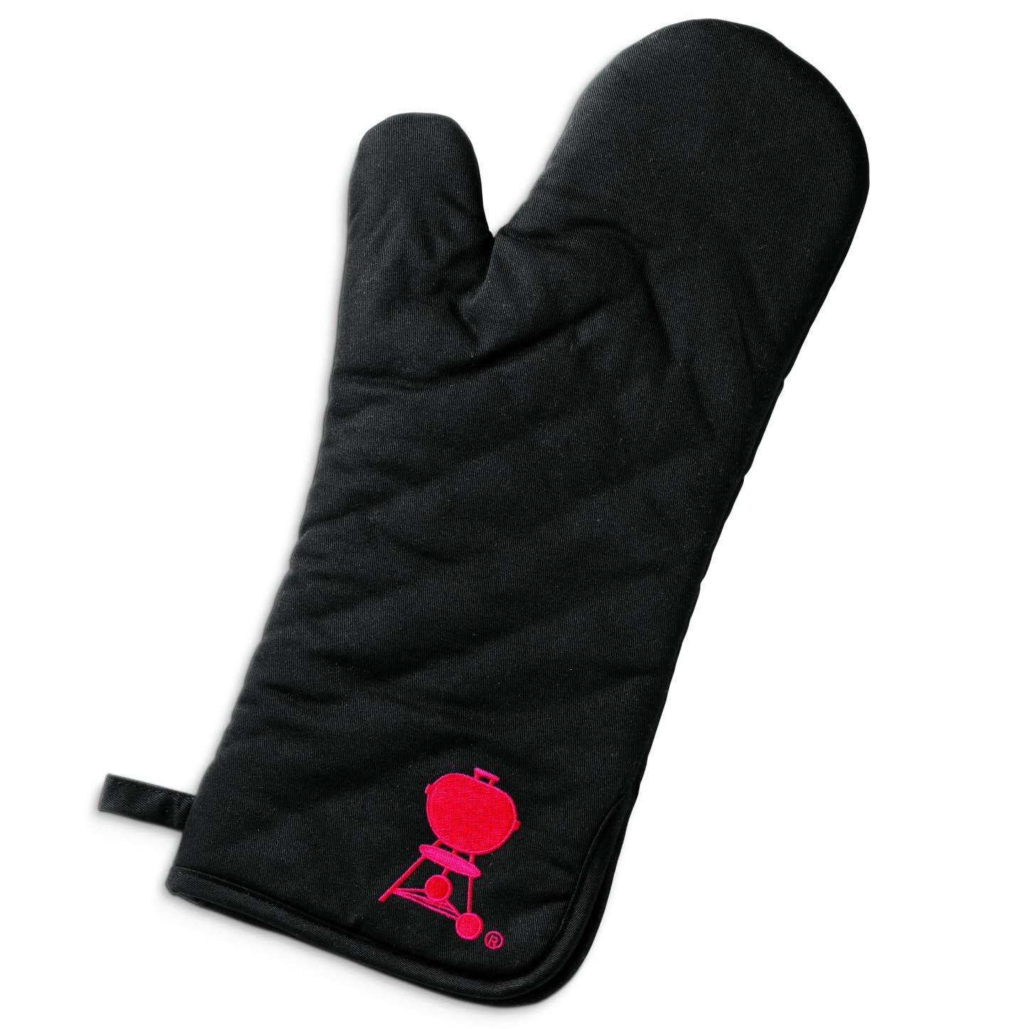Weber 6532 Black With Red Kettle Cotton Grill Glove thumbnail