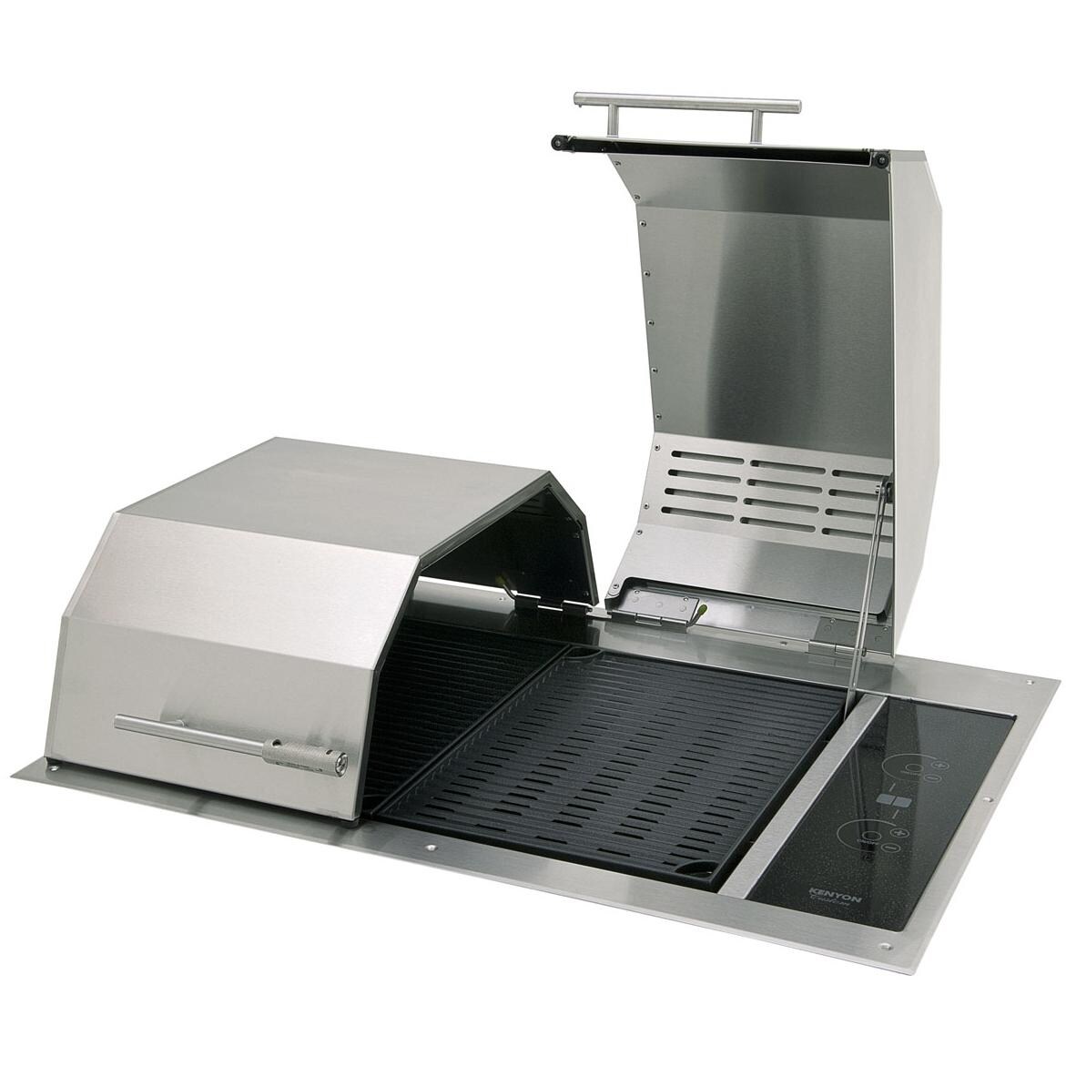 Kenyon All Seasons Texan Built-In Electric Grill - Right Lid Open