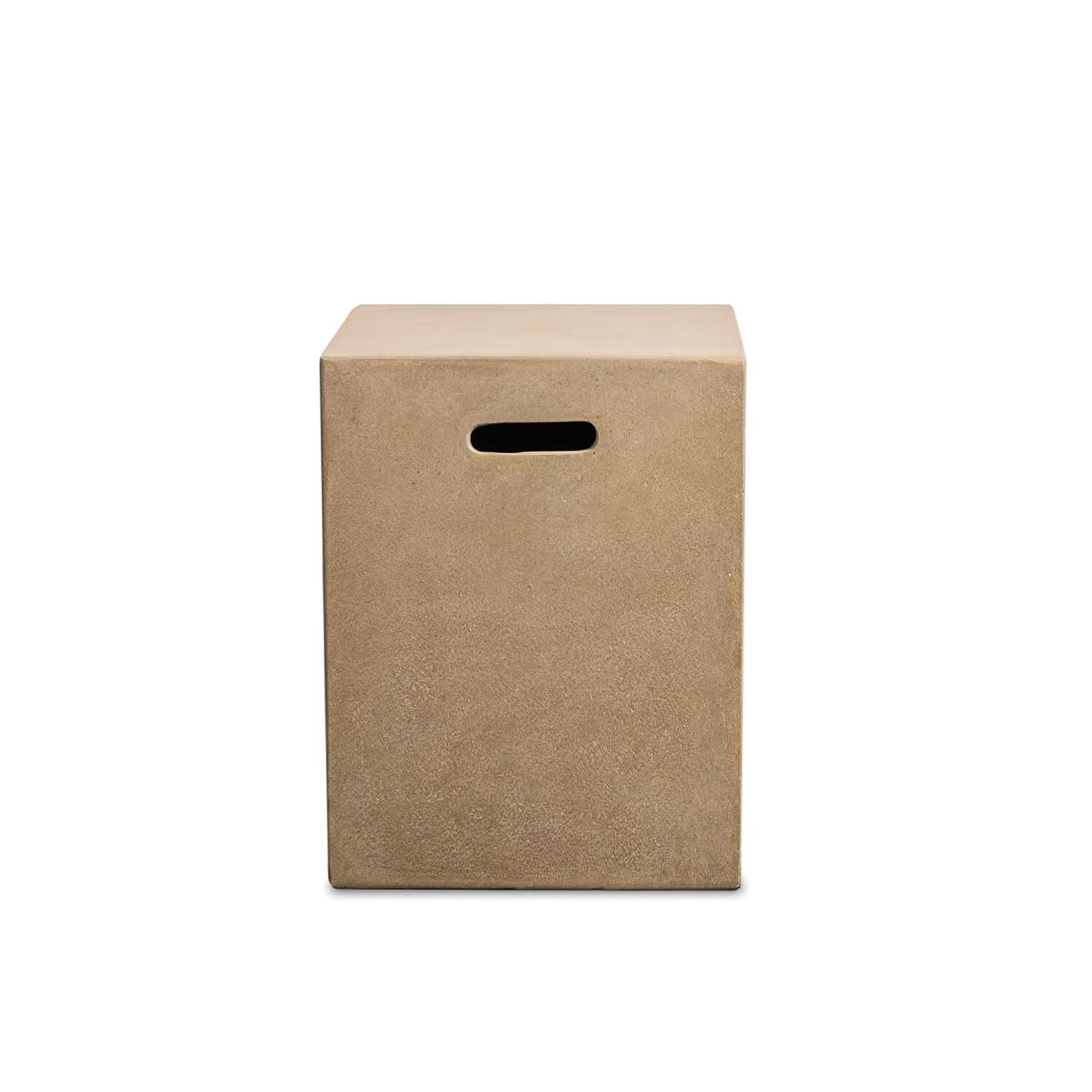 Glenwood 16-in Square Propane Tank Cover in Sand by Lakeview Outdoor Designs - White Background thumbnail