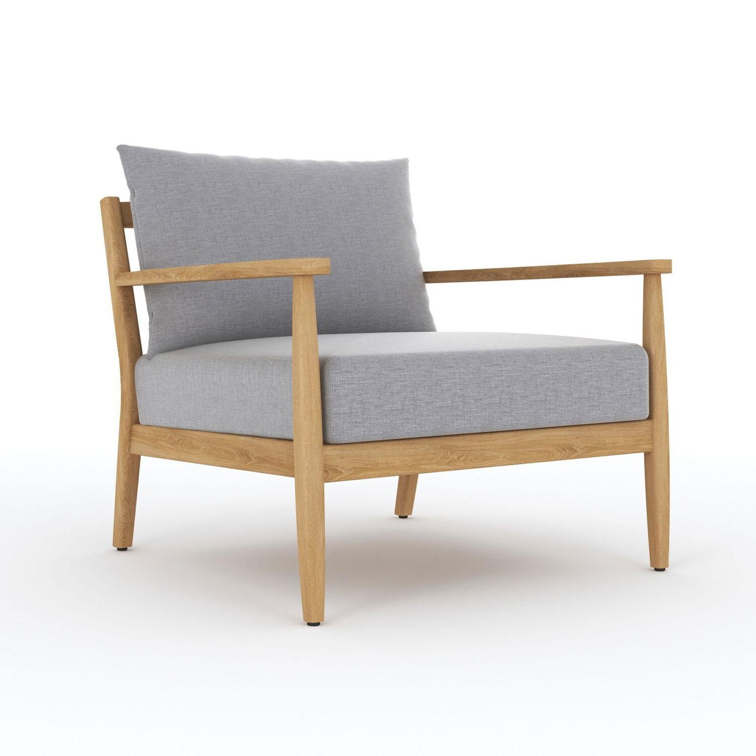 Palma Teak Club Chair W/ Granite Cushions by Royal Teak Collection - Display - White Background thumbnail