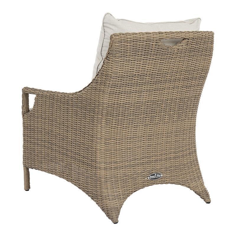 Ibiza Resin Wicker Club Chair in Cast Silver by Sunset West - Rear - White Background thumbnail