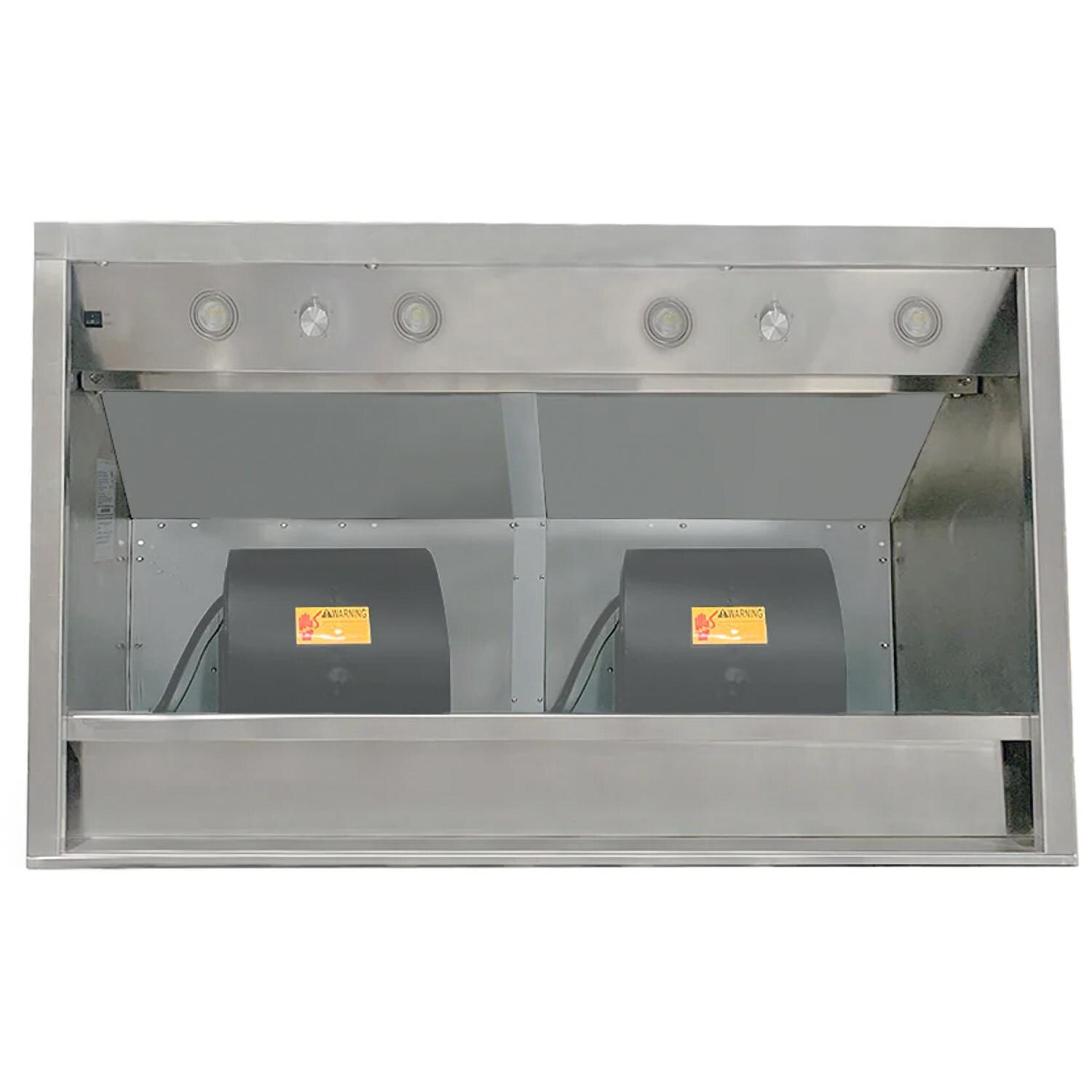 RCS RVH48B 48-in 2000 CFM Stainless Steel Vent Hood - Inside - White Background thumbnail