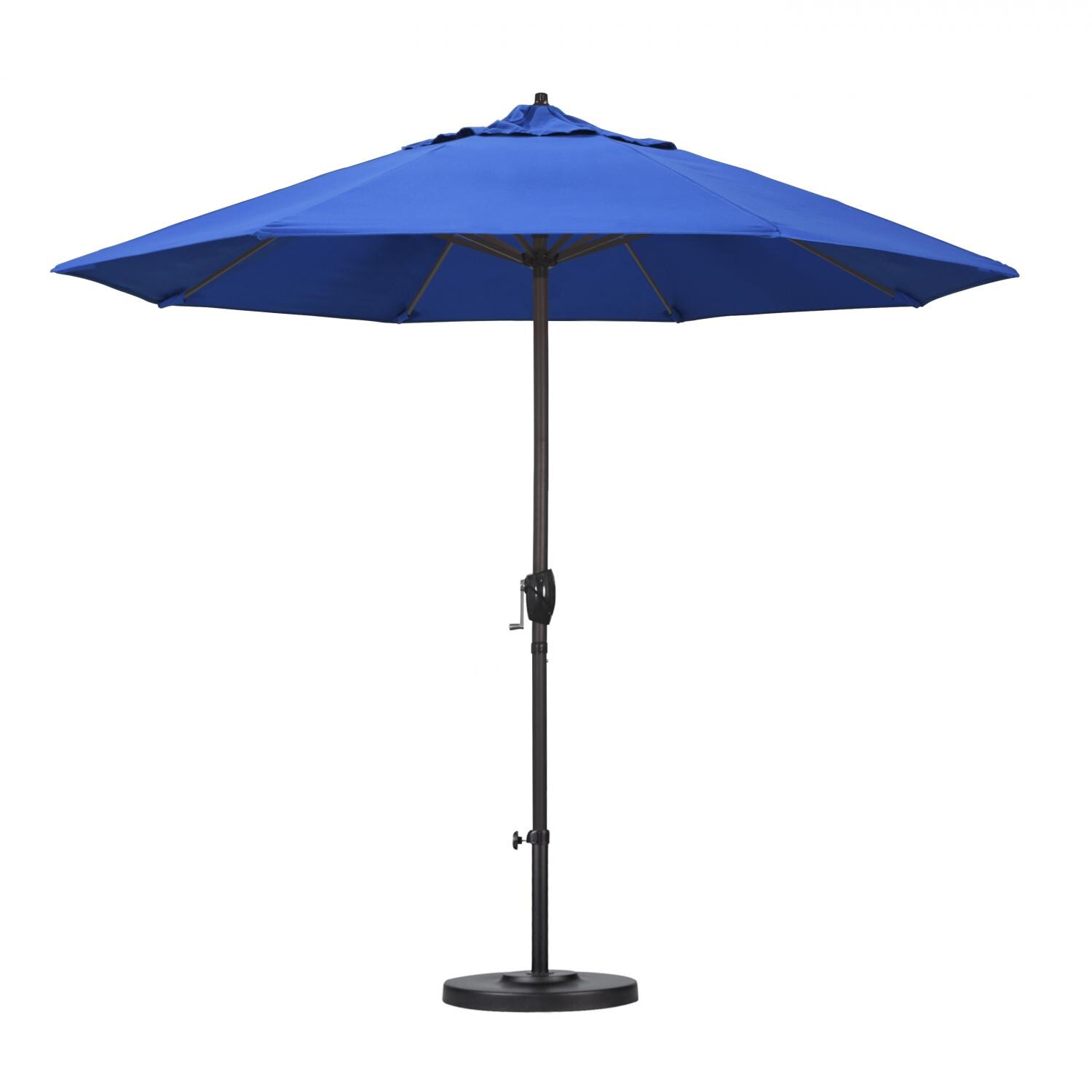California Umbrella 9 Ft Octagonal Aluminum Auto Tilt Patio Umbrella W/ Crank Lift & Aluminum Ribs - Shown With Base (Not Included) thumbnail