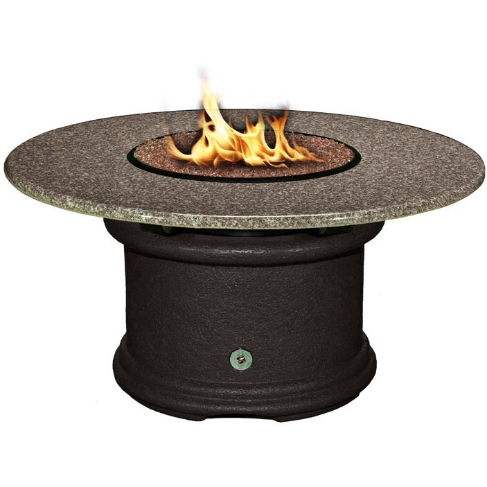 California Outdoor Concepts Del Mar 48-Inch Fire Pit Table - Front View - Product Shown With Pebble Granite Top thumbnail