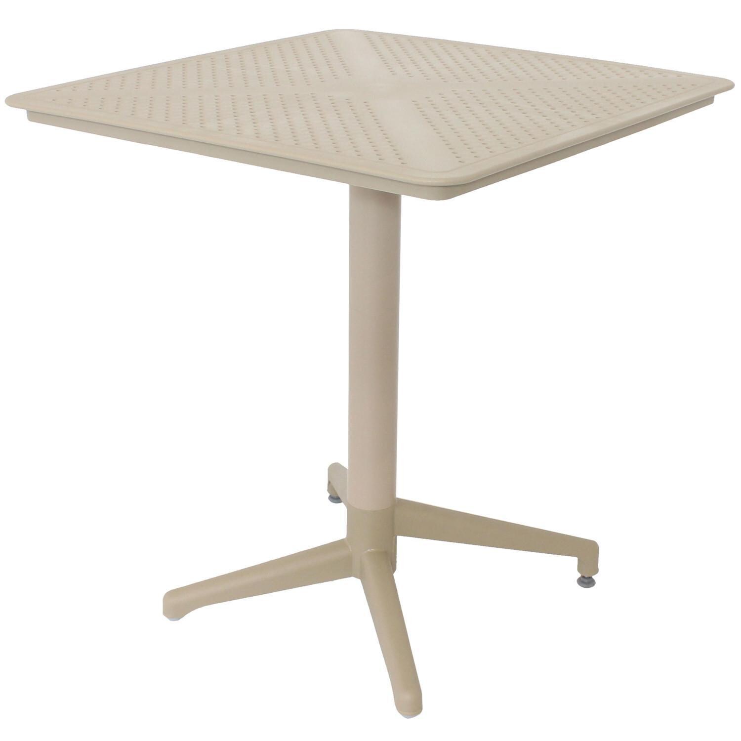 Ultimate Patio All-Weather Square Foldable Plastic Table - Full View thumbnail