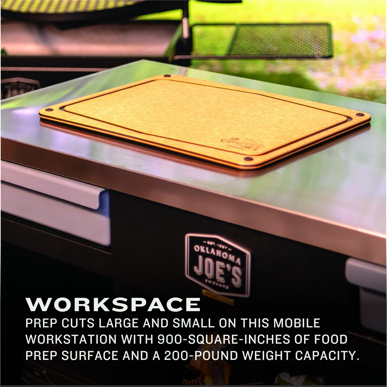 Oklahoma Joe's 23252169 Workstation DLX Prep & Storage Cart - Workspace - Detail thumbnail