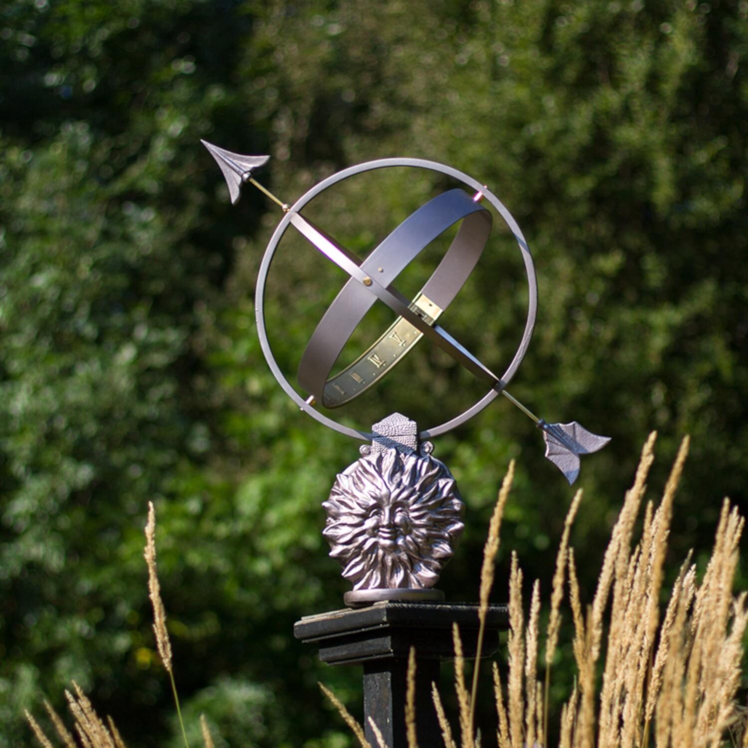 Sun and Moon Armillary Sundial By Good Directions - Front View thumbnail