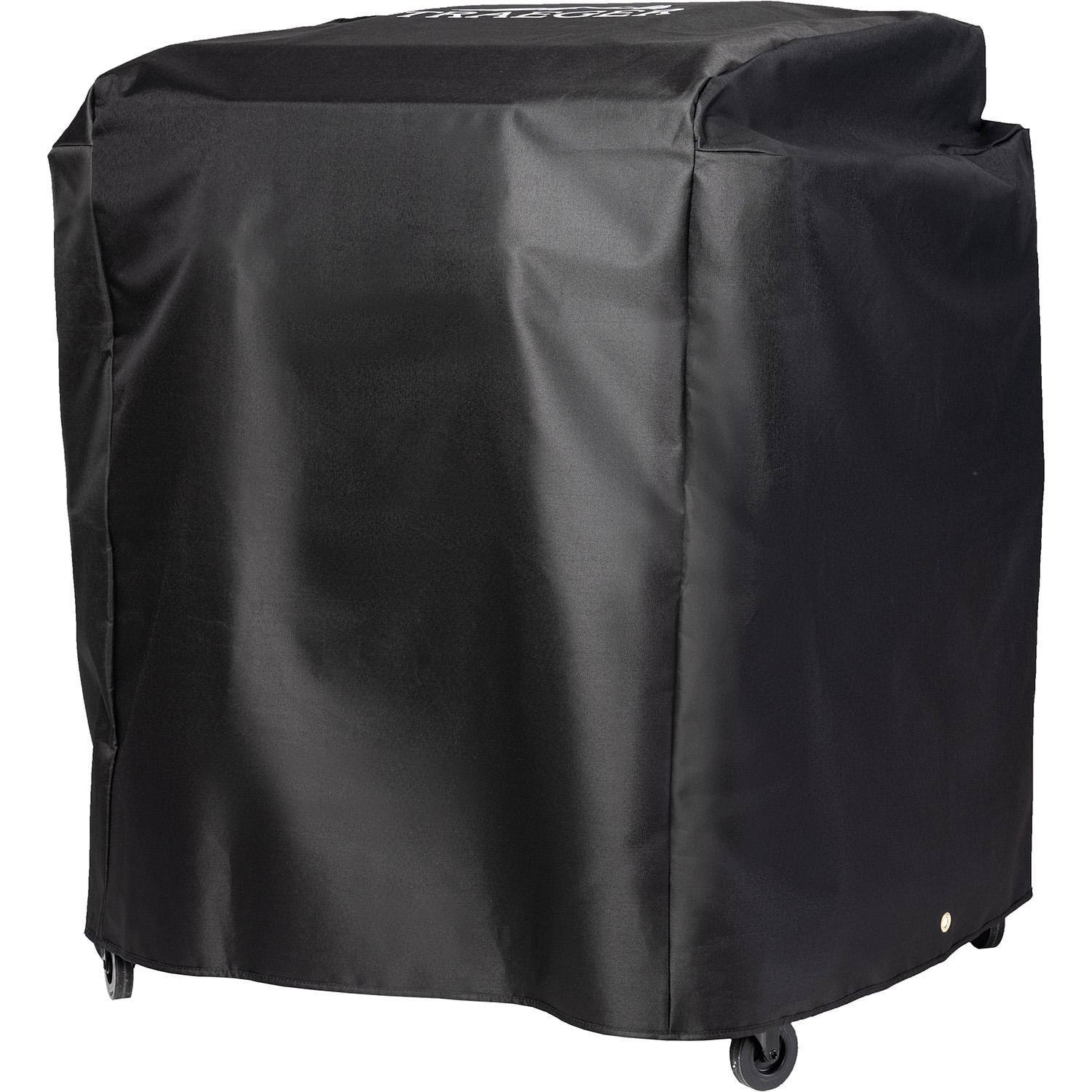 Traeger BAC814 Flatrock 2 Zone Full-Length Grill Cover - Angled - White Background thumbnail