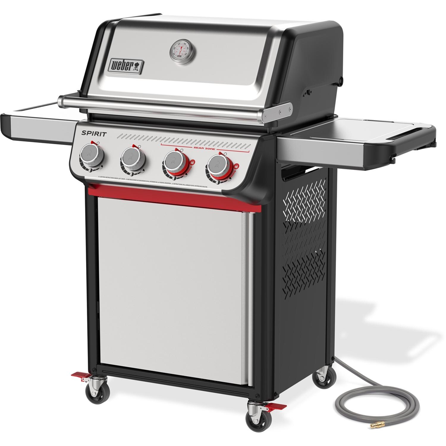 Weber Grills 1502223 Spirit S-425C 4 Burner Natural Gas Grill - Stainless Steel - Angled Left - White Background thumbnail