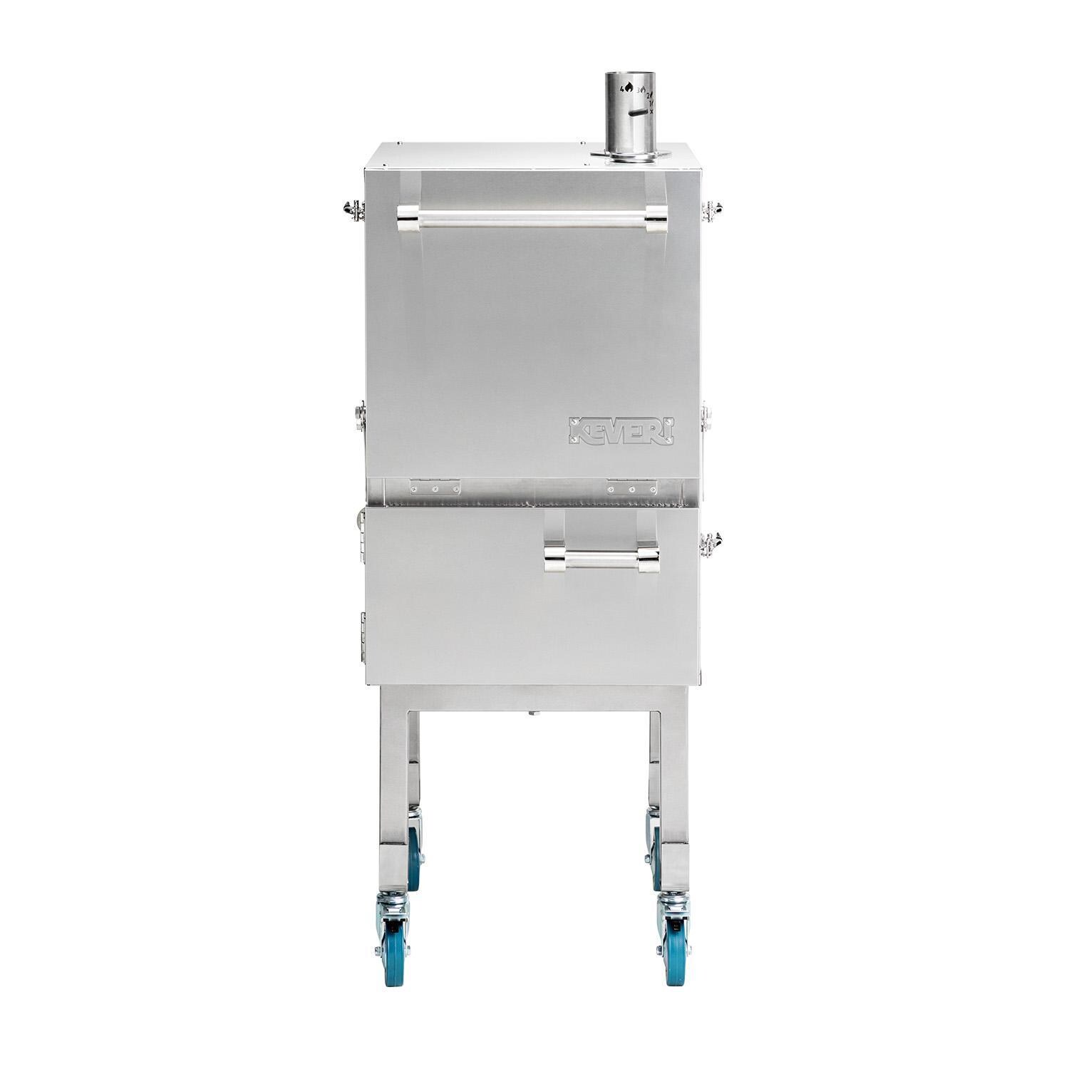 Keveri H1SS H1 Inox Vertical Muti-Purpose Charcoal Oven - Stainless Steel - Front - White Background thumbnail