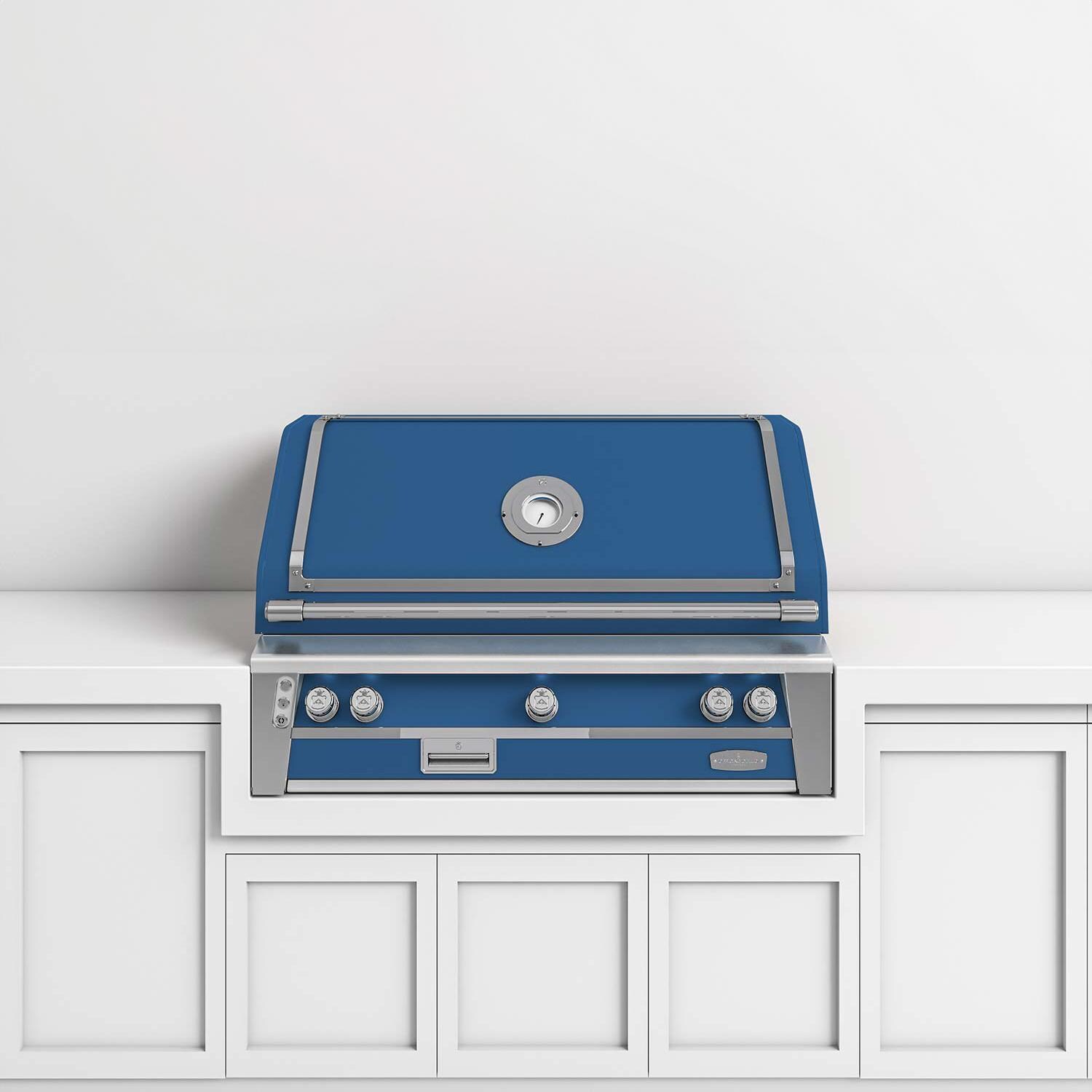 Officine Gullo BBQ42BI01 42-Inch OG Professional Propane Grill in Grotta Azzurra  - White Background thumbnail