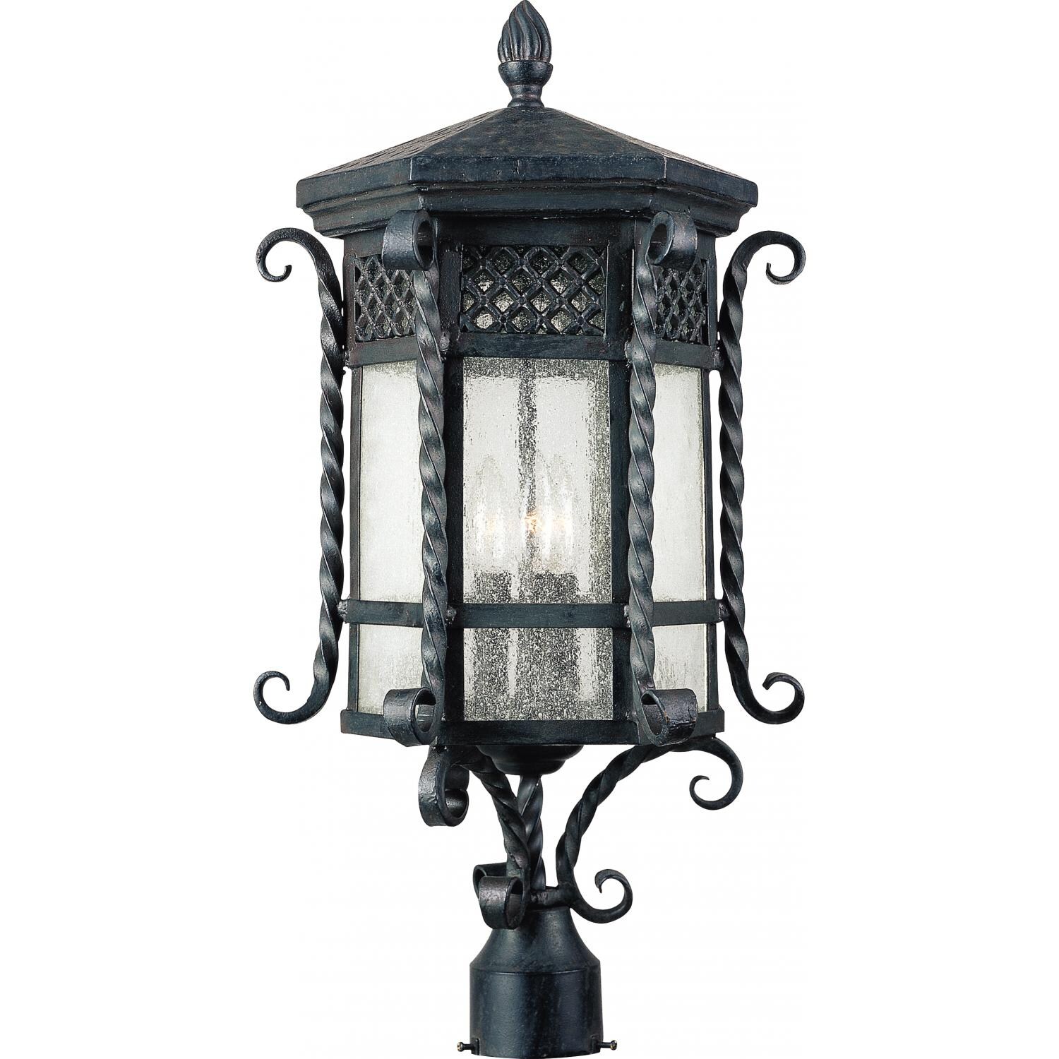 Maxim Scottsdale Three Light 25-Inch Outdoor Post Light - Country Forge - 30121CDCF