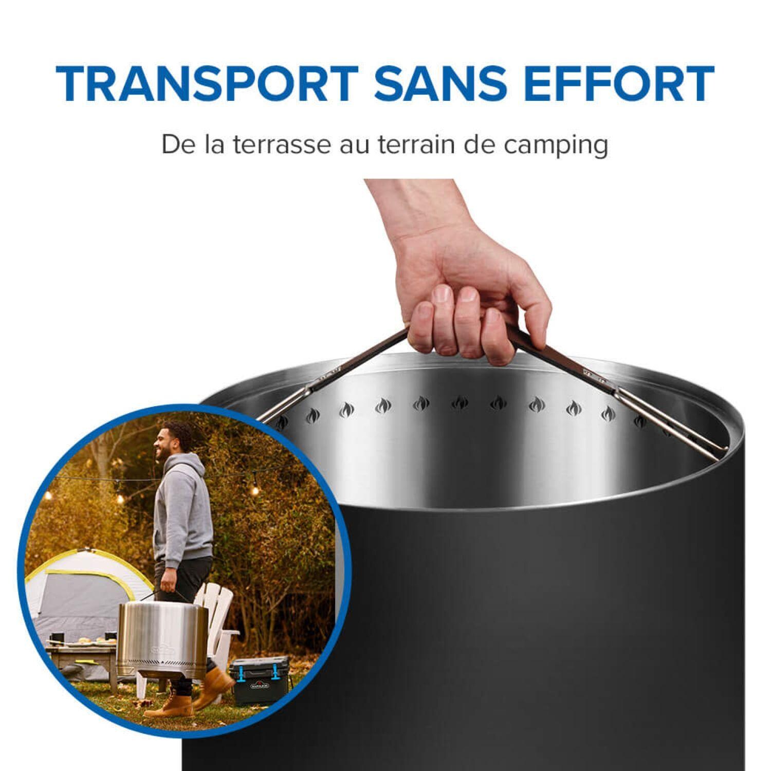 Napoleon NWFPMTI-PHM Timberwolf 18-in Smokeless Round Fire Pit in Matte Black - Easy Transport - Detail thumbnail