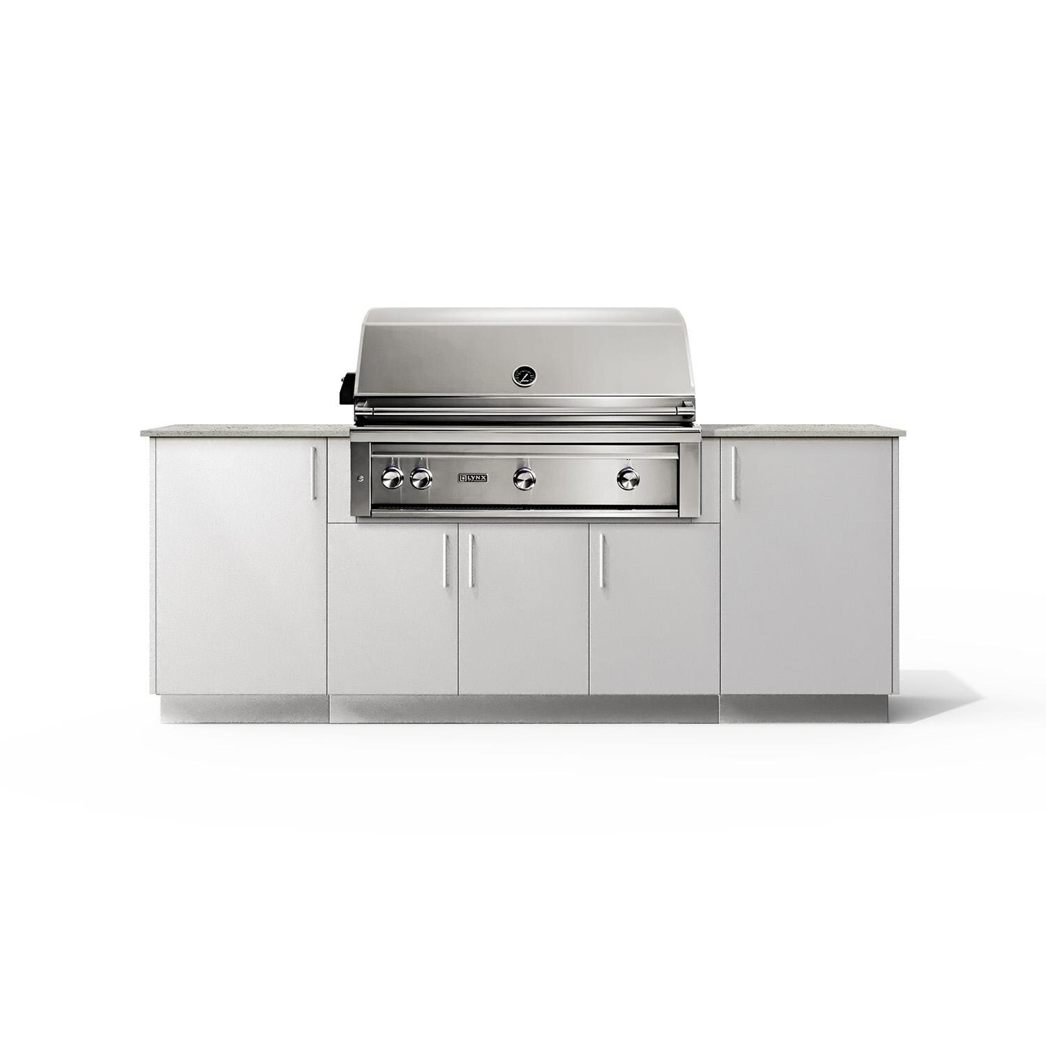 Urban Bonfire Sierra 42 Outdoor Kitchen w/ Lynx Natural Gas Grill, Keon Dekton Countertop & Chantilly Finish - B-Sierra-42-Lynx-Keon-Chantilly