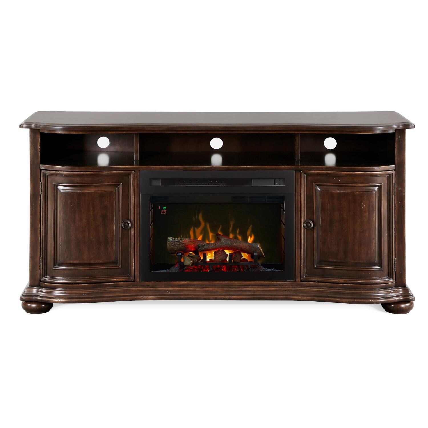Dimplex Multi-Fire XD Henderson 66-Inch Electric Fireplace Media Console - Realogs - Cherry - GDS25LD-1414HC thumbnail