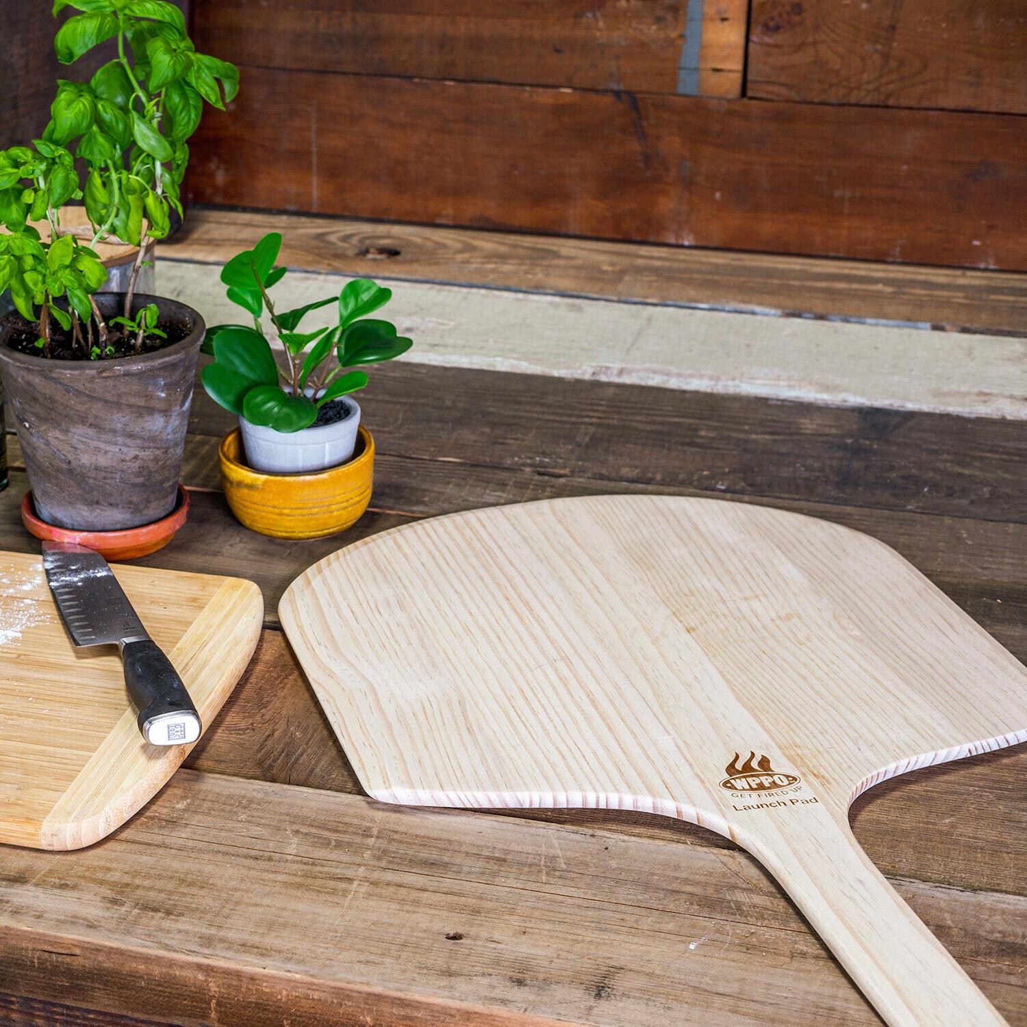 WPPO WKLP-14-2 14 X 24 Square New Zealand Wooden Pizza Peel - Set of 2 - Lifestyle thumbnail