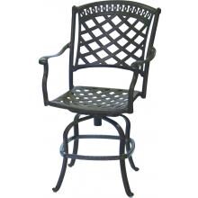 Darlee Sedona Cast Aluminum Patio Counter Height Swivel Bar Stool - Antique Bronze