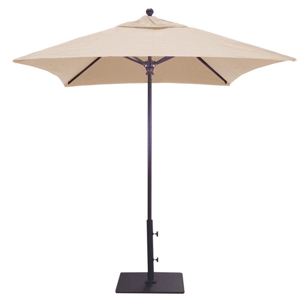 Galtech 6 X 6 Ft. Square Aluminum Patio Umbrella W/ Manual Lift - Antique Bronze Frame W/ Antique Beige Sunbrella Fabric (Umbrella Base Not Included) thumbnail