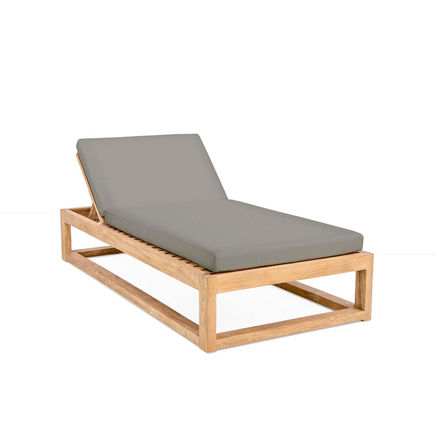 Scape Key Teak Chair Lounge in Charcoal by Lakeview Outdoor Designs - White Background thumbnail