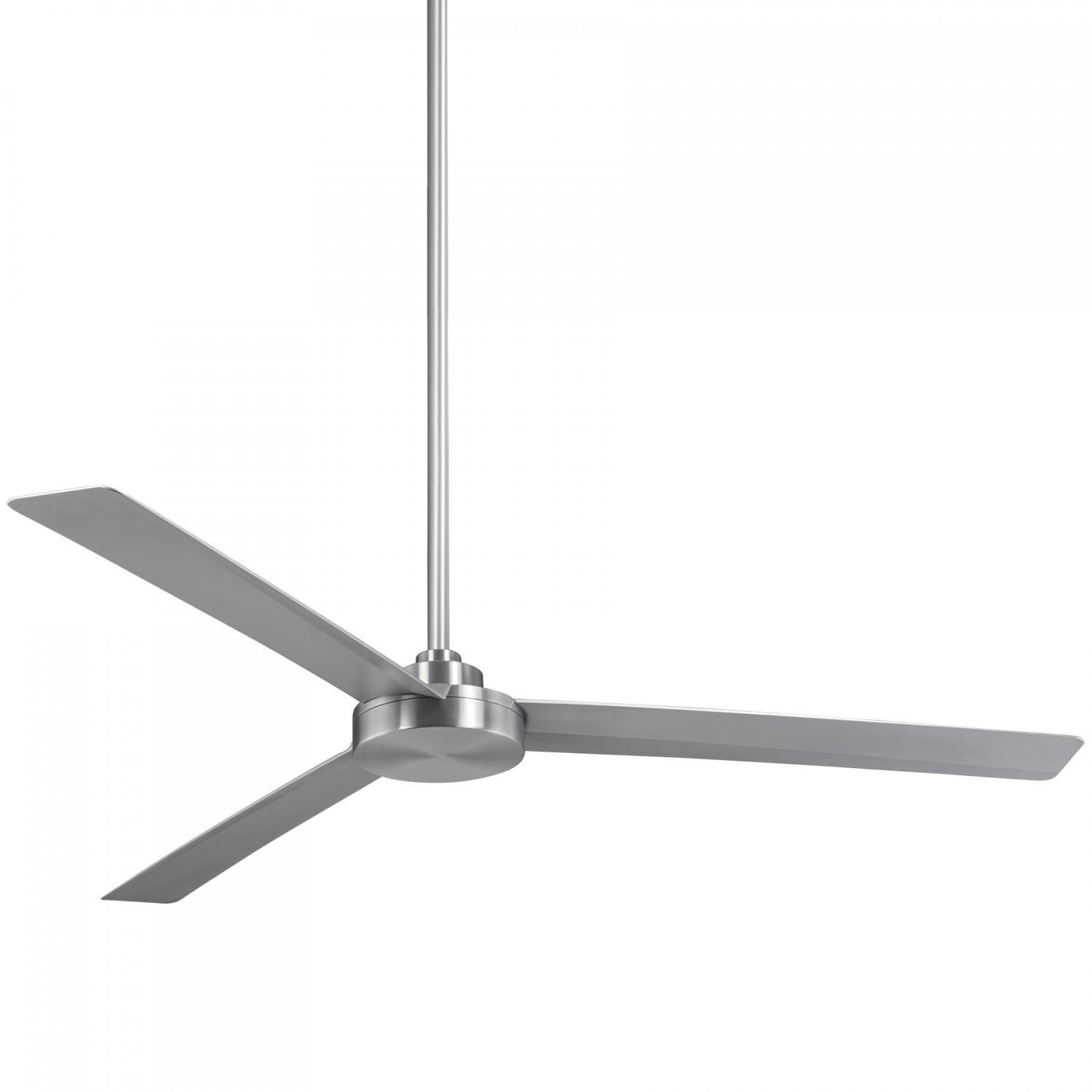 Minka-Aire Roto XL 62-Inch 3-Blade Ceiling Fan in Brushed Aluminum Finish W/ Silver Blades - F624-ABD
