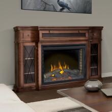 Napoleon Colbert 65-Inch Electric Fireplace Mantel Package with 33-Inch Ascent Firebox - Antique Mahogany - NEFP33-0614AM image