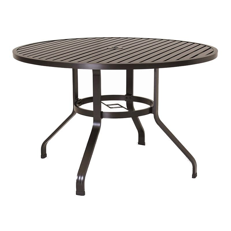 La Jolla 48 Inch Round Aluminum Patio Dining Table By Sunset West thumbnail