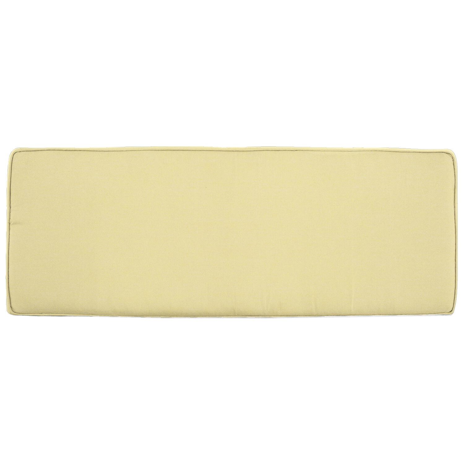 Sunbrella Canvas Buttercup Medium Outdoor Replacement Bench Cushion W/ Piping By UltimatePatio.com thumbnail