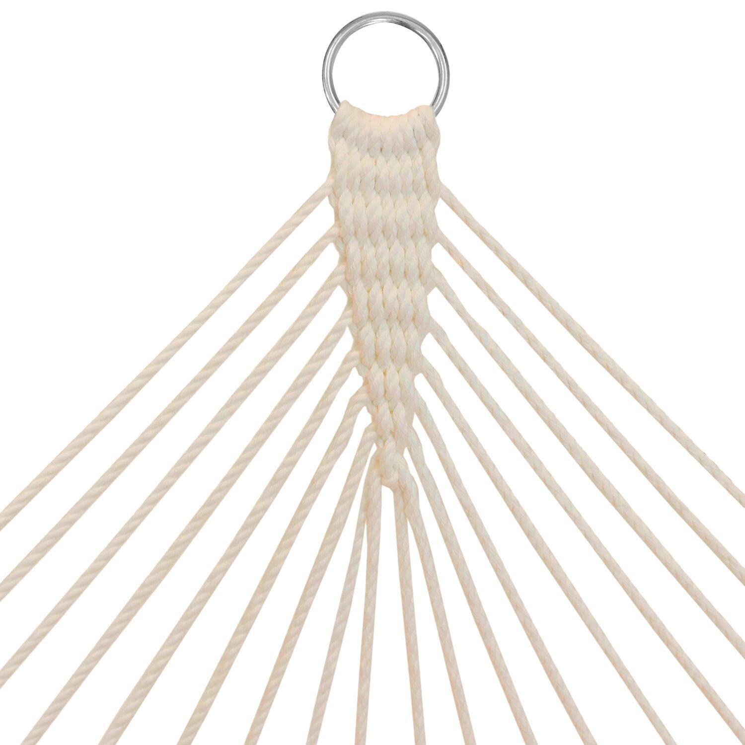 Ultimate Patio Double Rope Hammock w/ Stand - White - Chain Assembly thumbnail