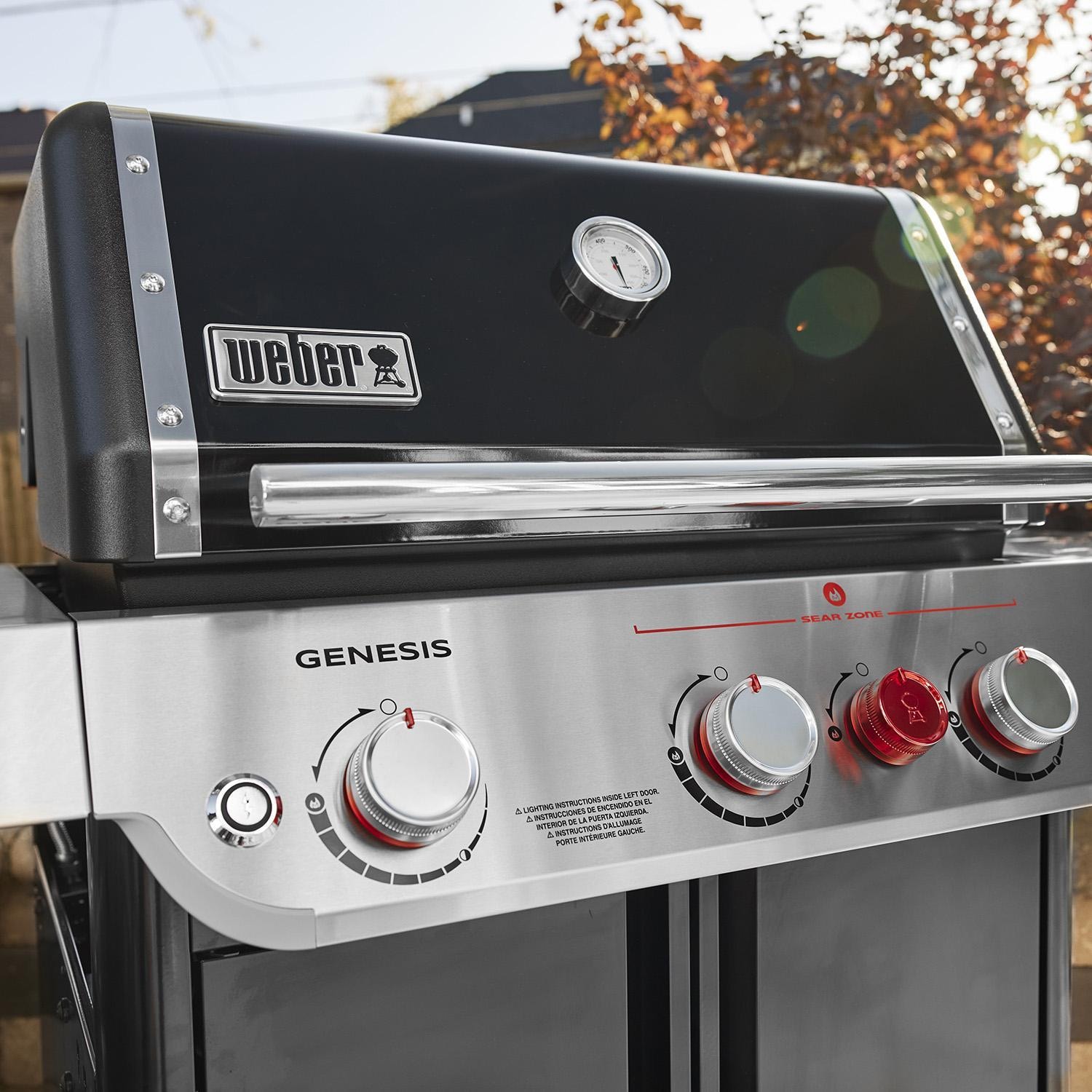 Weber 1500534 GENESIS E-325 Propane Grill in Black - Control Knobs - Detail thumbnail