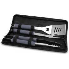 Picnic Time Metro 3-Piece BBQ Tool Set With Tote - Black image