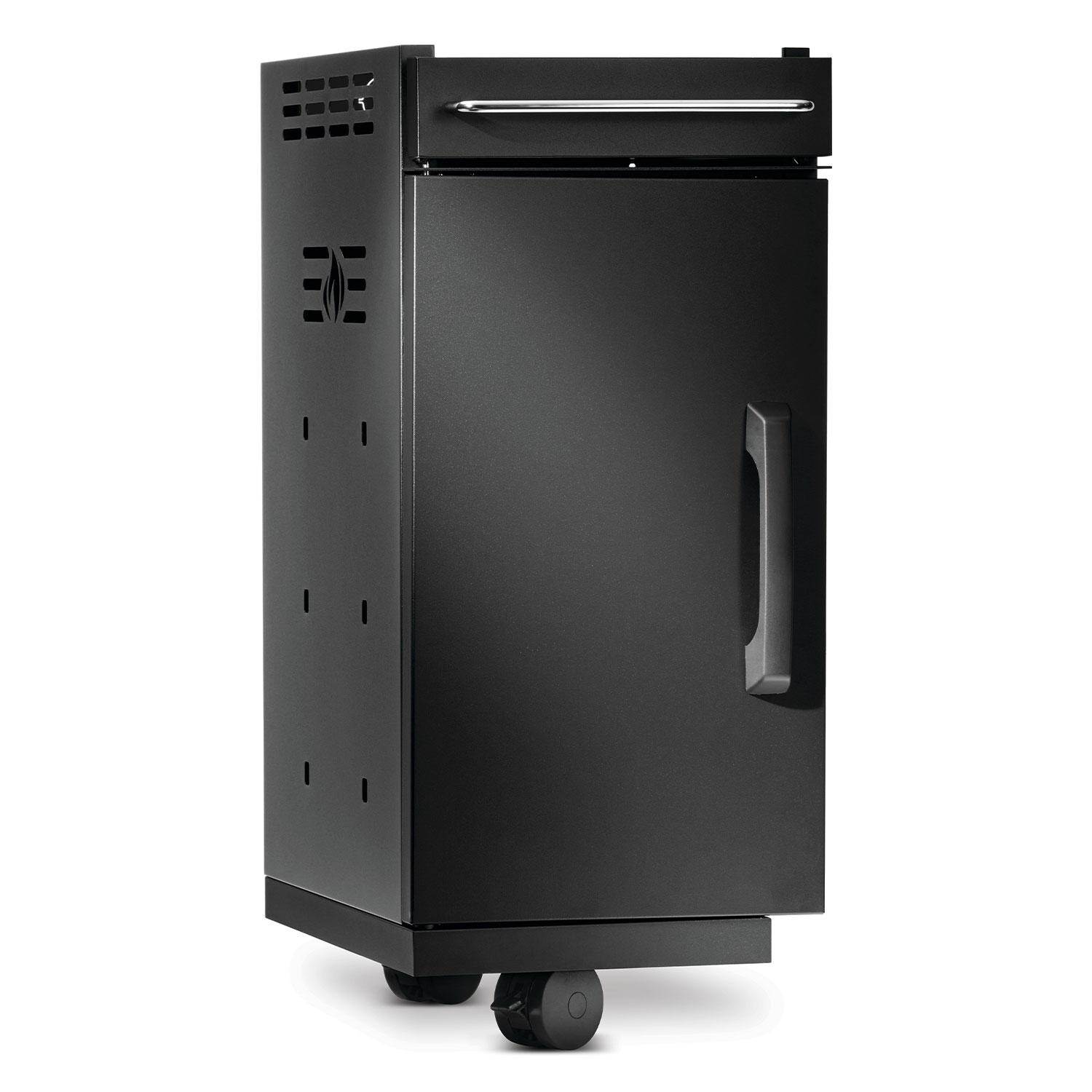 Napoleon 68006 Rogue PRO-S Grill Storage Cabinet Cart - Matte Black - Angled Right - White Background thumbnail