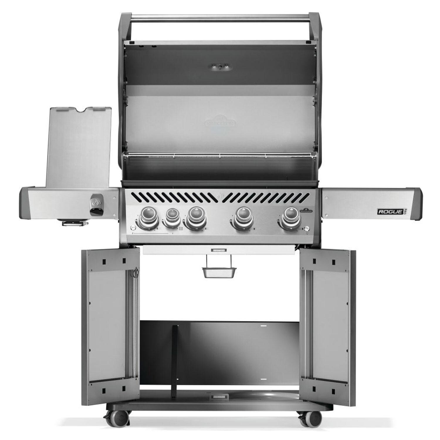 Napoleon RP525SIBPSS-2 Rogue PRO 525 Propane Gas Grill w/ Infrared Side Burner - Stainless Steel - Interior - White Background thumbnail