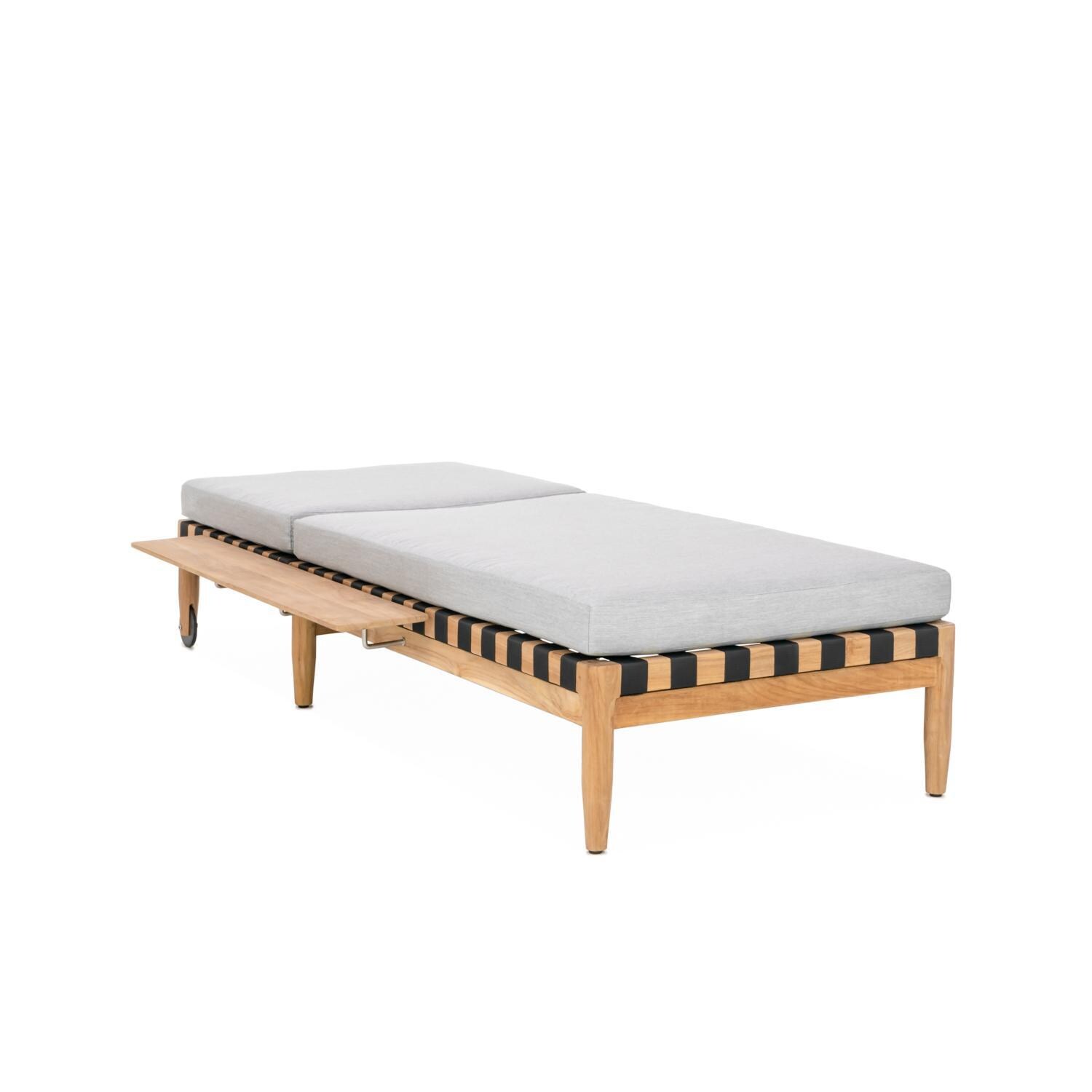 Teak + Table Ibiza Chaise Lounge in Granite - Flat - White Background thumbnail