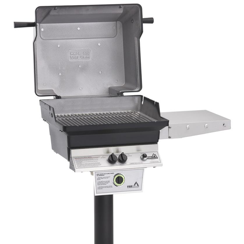PGS T-Series T30 Commercial Cast Aluminum Freestanding Natural Gas Grill With Timer On In-Ground Post thumbnail