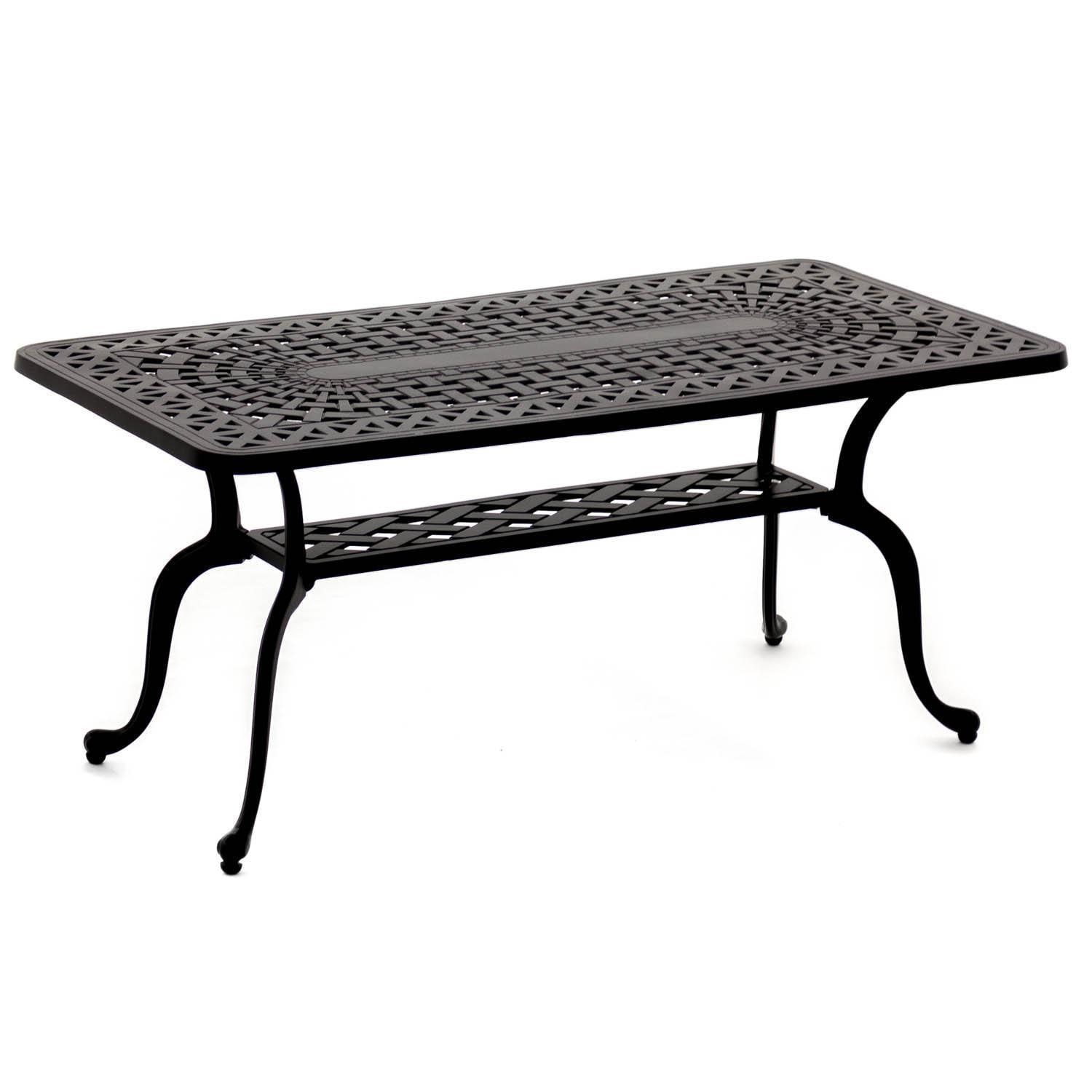 Du Monde 4 Piece Cast Aluminum Patio Conversation Set W/ Sunbrella Cast